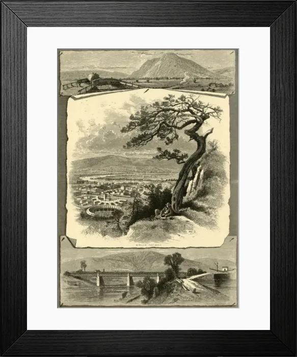 Framed Print : Port Jervis and Vicinity, 1874. Creator: John J. Harley Framed Print : Port Jervis and Vicinity, 1874. Creator: John J. Harley