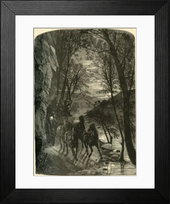 Framed Print : The Lovers Leap - Approach By Night, 1872. Creator: Henry Duff Linton Framed Print : The Lovers Leap - Approach By Night, 1872. Creator: Henry Duff Linton