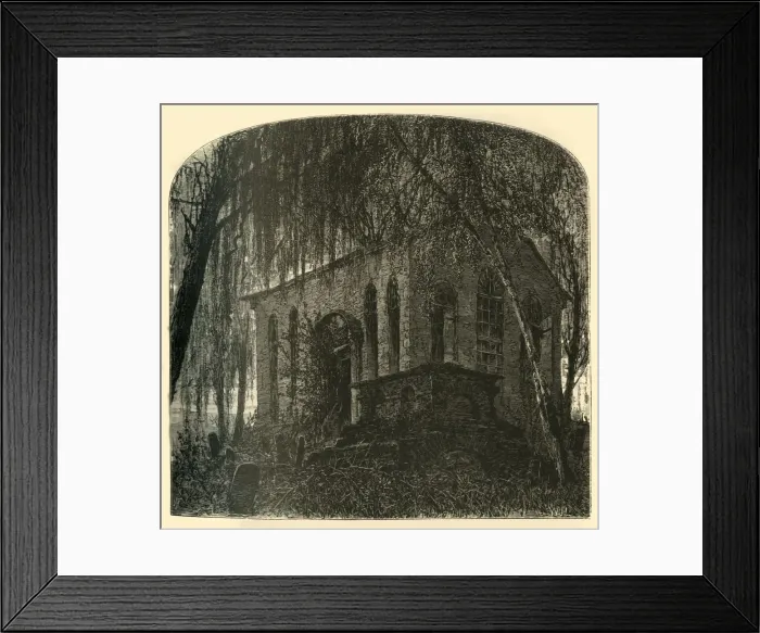 Framed Print : St. Jamess Church, Goose Creek, 1872. Creator: W. J. Linton Framed Print : St. Jamess Church, Goose Creek, 1872. Creator: W. J. Linton