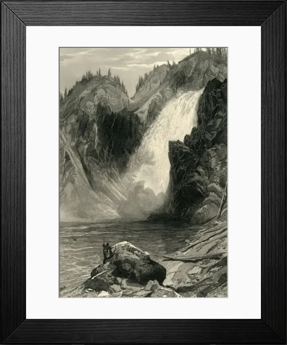 Framed Print : The Upper Yellowstone Falls, 1872. Creator: Samuel Valentine Hunt Framed Print : The Upper Yellowstone Falls, 1872. Creator: Samuel Valentine Hunt