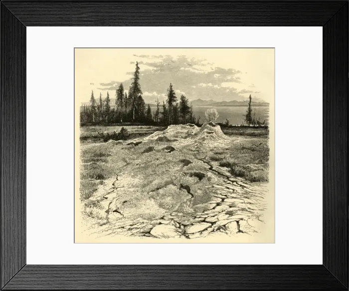 Framed Print : Mud-Springs, 1872. Creator: John J. Harley Framed Print : Mud-Springs, 1872. Creator: John J. Harley