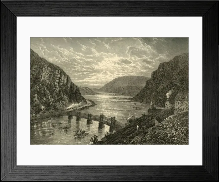 Framed Print : Harpers Ferry, 1872. Creator: John Filmer Framed Print : Harpers Ferry, 1872. Creator: John Filmer