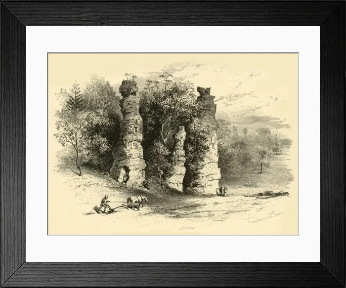 Framed Print : Natural Towers, 1872. Creator: Frederick William Quartley Framed Print : Natural Towers, 1872. Creator: Frederick William Quartley