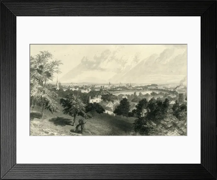 Framed Print : City of Providence, from Prospect Hill, 1872. Creator: Robert Hinshelwood Framed Print : City of Providence, from Prospect Hill, 1872. Creator: Robert Hinshelwood