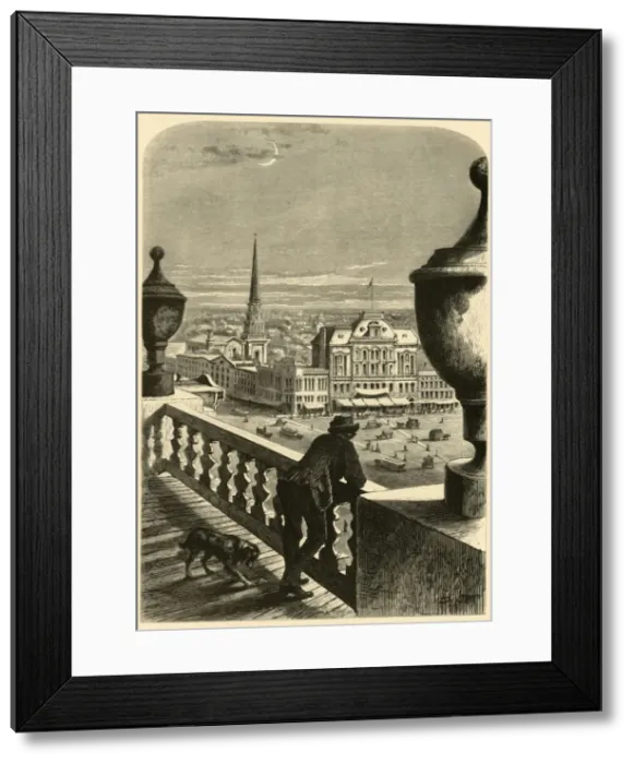 Framed Print : Glance at Detroit from the City Hall, 1872. Creator: John Douglas Woodward Framed Print : Glance at Detroit from the City Hall, 1872. Creator: John Douglas Woodward