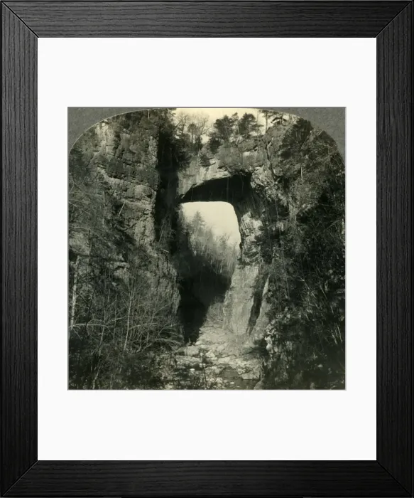 Framed Print : One of Natures Curiosities, the Natural Bridge in Virginia, c1930s. Creator: Unknown Framed Print : One of Natures Curiosities, the Natural Bridge in Virginia, c1930s. Creator: Unknown