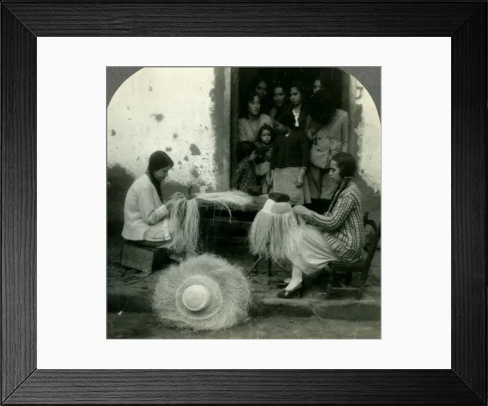 Framed Print : Panama Hats are Woven in the Cool of the Morning and Evening. Tabacunda, Ecuador, c1930s Framed Print : Panama Hats are Woven in the Cool of the Morning and Evening. Tabacunda, Ecuador, c1930s