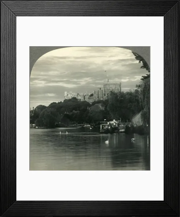 Framed Print : Englands Royal Residence - Windsor Castle from the Thames, Windsor, England, c1930s Framed Print : Englands Royal Residence - Windsor Castle from the Thames, Windsor, England, c1930s
