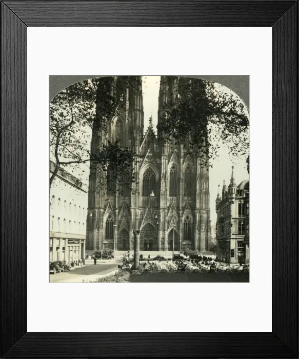 Framed Print : The Magnificent Facade and Towers (512 Feet) of the Cathedral of Cologne, Germany, c1930s Framed Print : The Magnificent Facade and Towers (512 Feet) of the Cathedral of Cologne, Germany, c1930s