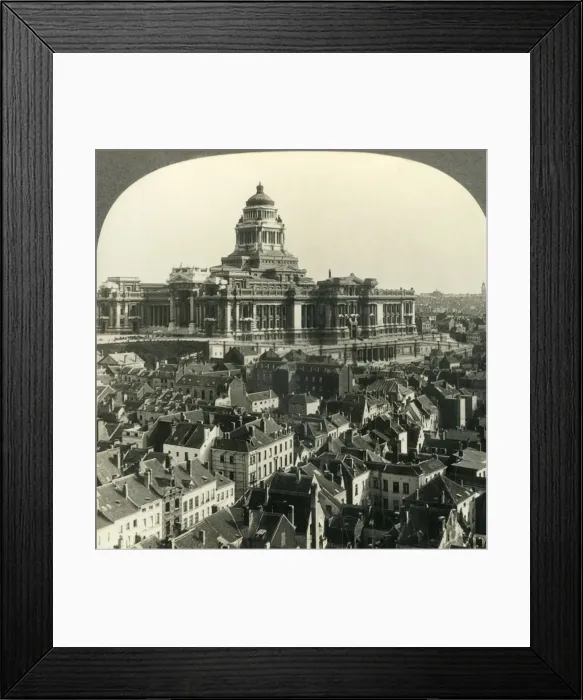 Framed Print : Magnificent Palace of Justice, S. E. from Notre Dame de la Chapelle, Brussels, Belgium, c1930s Framed Print : Magnificent Palace of Justice, S. E. from Notre Dame de la Chapelle, Brussels, Belgium, c1930s