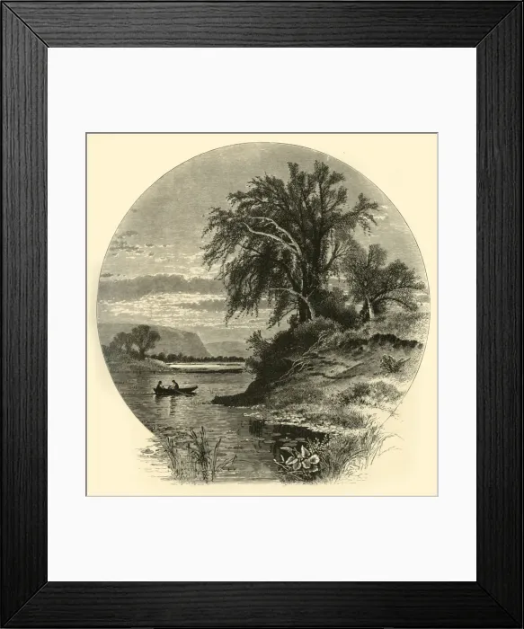 Framed Print : The Mohawk River, 1874. Creator: Unknown Framed Print : The Mohawk River, 1874. Creator: Unknown