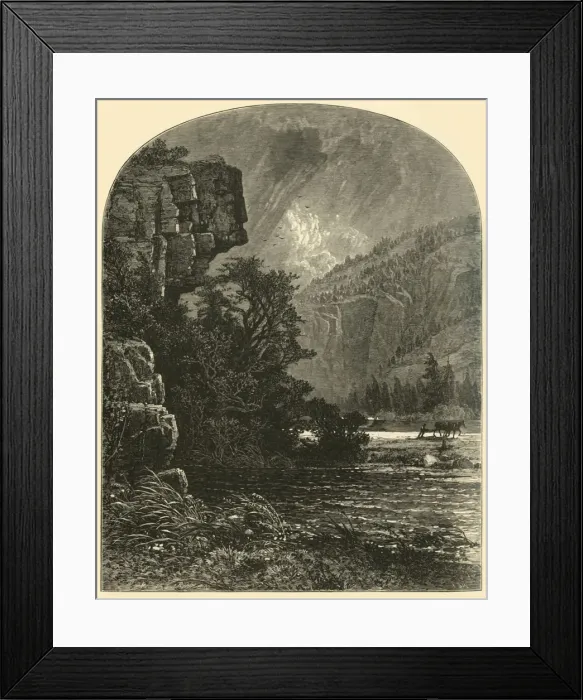 Framed Print : Profile Rock, 1874. Creator: W. J. Linton