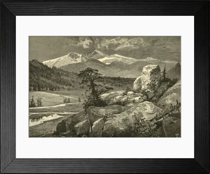 Framed Print : Longs Peak, from Estes Park, 1874. Creator: John Karst Framed Print : Longs Peak, from Estes Park, 1874. Creator: John Karst