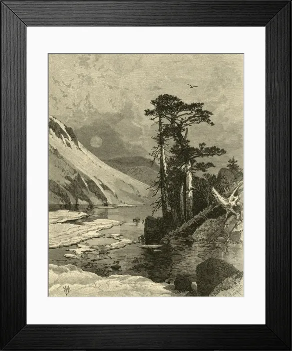 Framed Print : Frozen Lake, Foot of Jamess Peak, 1874. Creator: Charles Maurand Framed Print : Frozen Lake, Foot of Jamess Peak, 1874. Creator: Charles Maurand