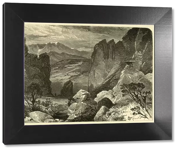 Pikes Peak, from Garden of the Gods, 1874. Creator: Phineas F. Annin