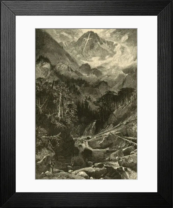 Framed Print : Mountain of the Holy Cross, 1874. Creator: J. Augustus Bogert Framed Print : Mountain of the Holy Cross, 1874. Creator: J. Augustus Bogert
