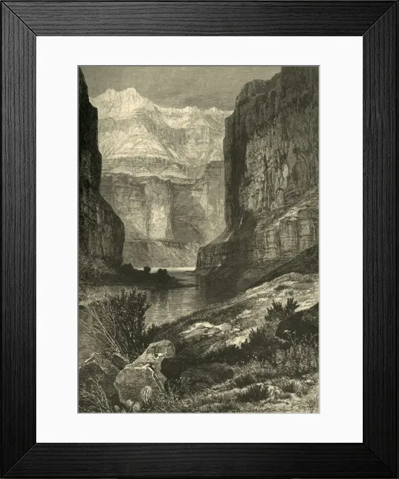 Framed Print : Marble Canyon, 1874. Creator: W. J. Linton Framed Print : Marble Canyon, 1874. Creator: W. J. Linton