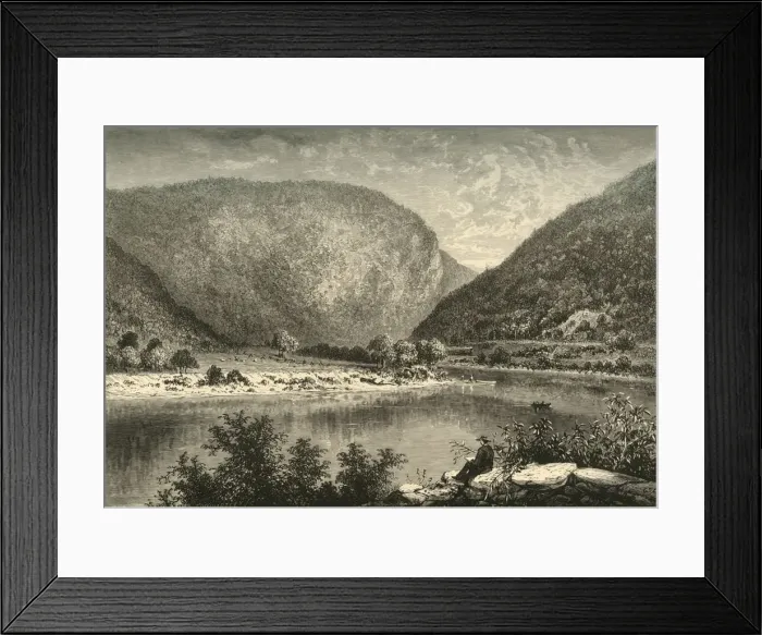 Framed Print : Delaware Water-Gap, 1872. Creator: Frederick William Quartley Framed Print : Delaware Water-Gap, 1872. Creator: Frederick William Quartley
