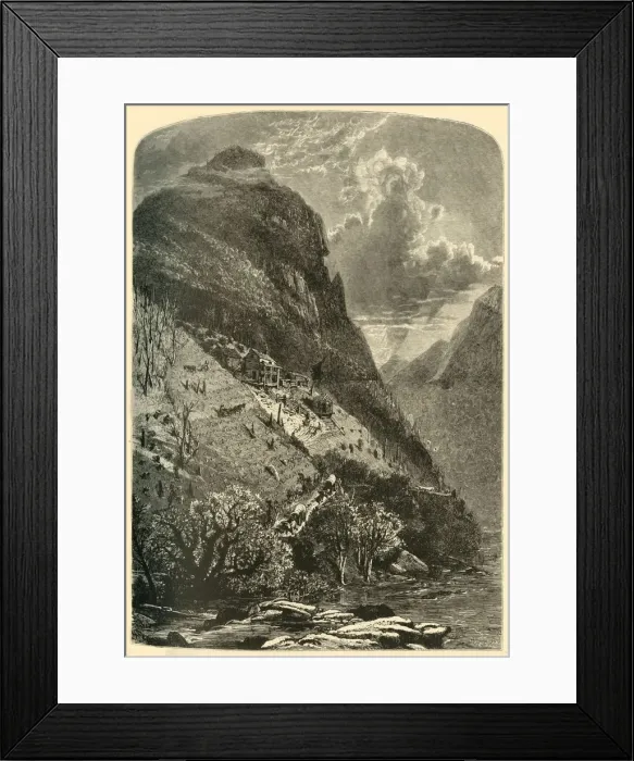 Framed Print : A Farm on the French Broad, 1872. Creator: J. Augustus Bogert Framed Print : A Farm on the French Broad, 1872. Creator: J. Augustus Bogert