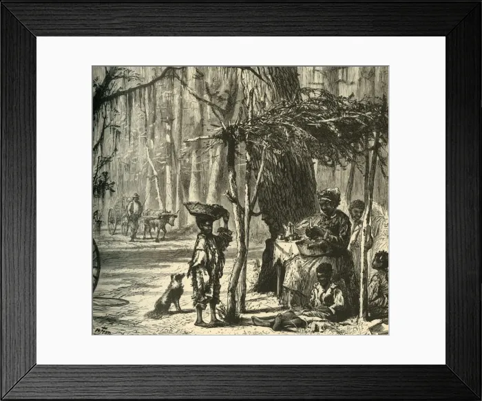 Framed Print : A Road-side Scene near Charleston, 1872. Creator: Albert Bobbett Framed Print : A Road-side Scene near Charleston, 1872. Creator: Albert Bobbett