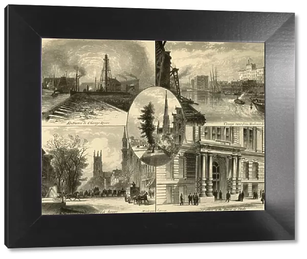 Scenes in Chicago, 1874. Creator: James H. Richardson