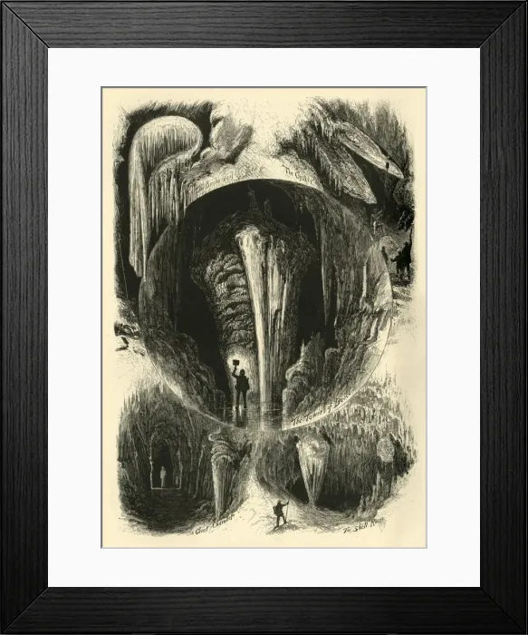 Framed Print : Chambers in Weyers Cave, 1872. Creator: Harry Fenn Framed Print : Chambers in Weyers Cave, 1872. Creator: Harry Fenn