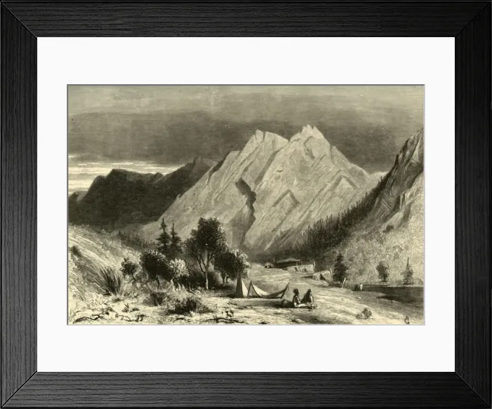Framed Print : Limestone Formation, on Pitt River, 1872. Creator: Alfred Harral