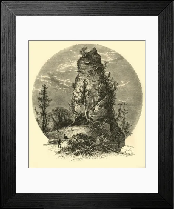 Framed Print : Sugar-Loaf Rock - (East Side), 1872. Creator: Henry Duff Linton Framed Print : Sugar-Loaf Rock - (East Side), 1872. Creator: Henry Duff Linton