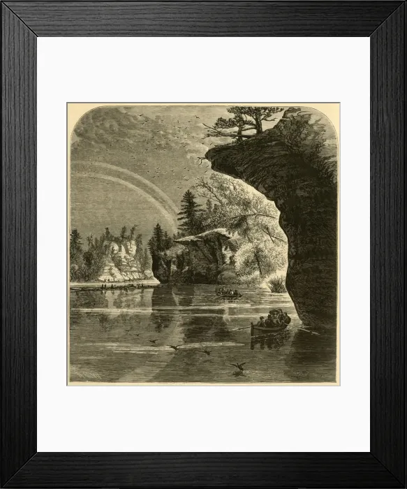 Framed Print : Dalles of the Wisconsin, The Jaws. 1874. Creator: John Filmer Framed Print : Dalles of the Wisconsin, The Jaws. 1874. Creator: John Filmer