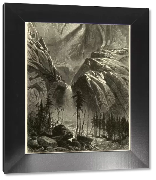 Yosemite Fall, 1872. Creator: Alfred Harral