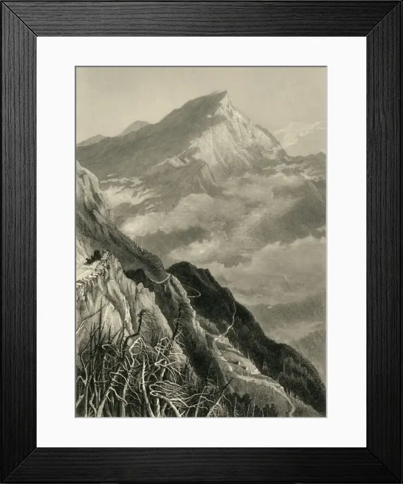 Framed Print : The Mount Washington Road, (White Mountains), 1872. Creator: Samuel Valentine Hunt Framed Print : The Mount Washington Road, (White Mountains), 1872. Creator: Samuel Valentine Hunt