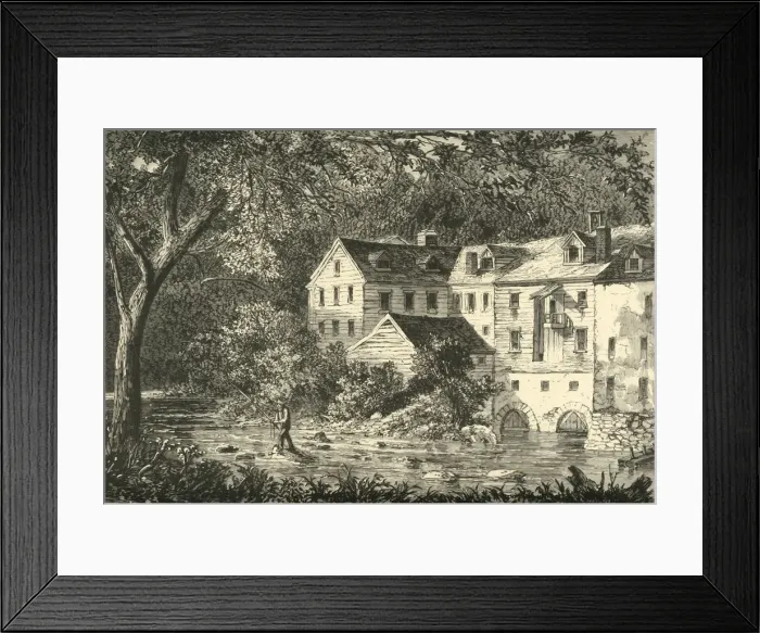 Framed Print : Mills at Rockland, 1872. Creator: John Filmer Framed Print : Mills at Rockland, 1872. Creator: John Filmer