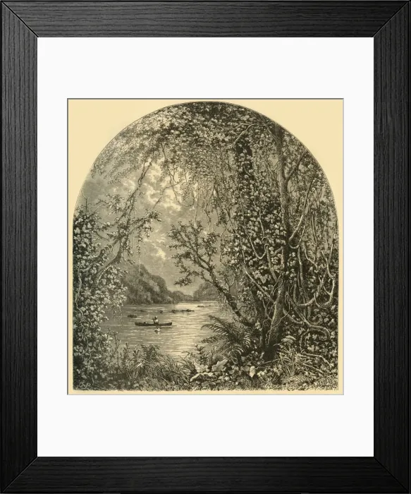 Framed Print : The Potomac above Harpers Ferry, c1870. Creator: John J. Harley Framed Print : The Potomac above Harpers Ferry, c1870. Creator: John J. Harley