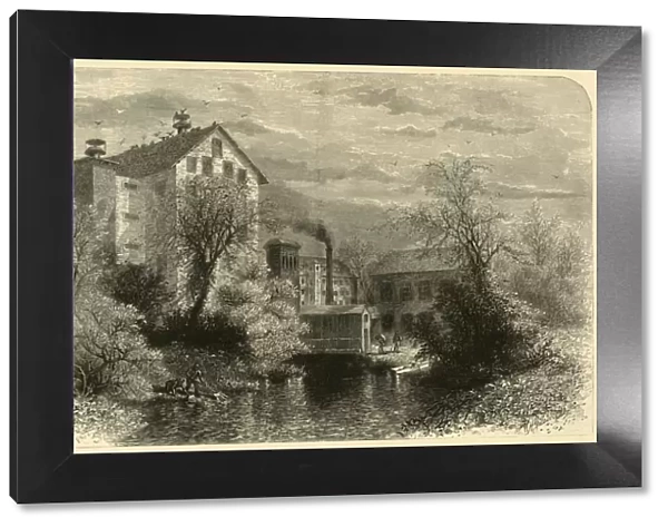 Mills on Blackstone River, 1872. Creator: William Hamilton Gibson