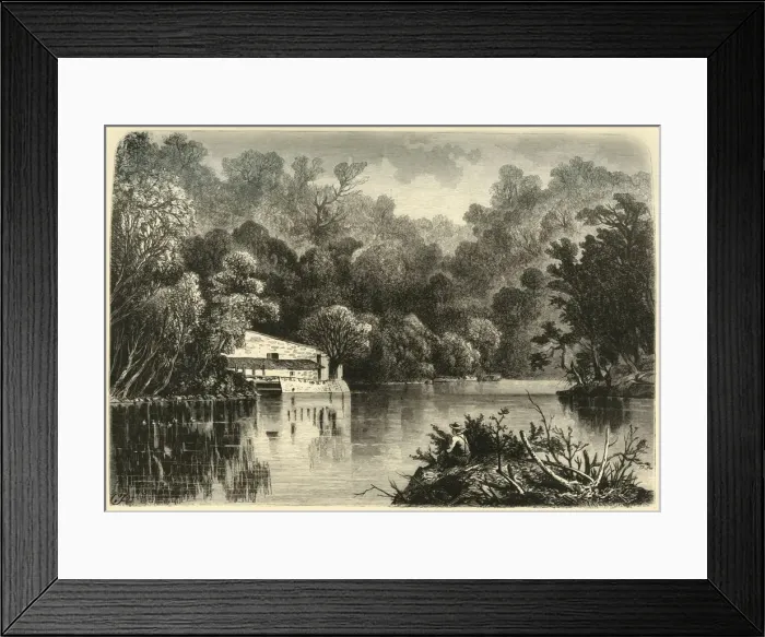 Framed Print : Powder-Mills, 1872. Creator: Nathaniel Orr Framed Print : Powder-Mills, 1872. Creator: Nathaniel Orr