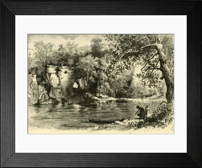 Framed Print : New River at Egglestons Springs, 1872. Creator: William Ludwell Sheppard Framed Print : New River at Egglestons Springs, 1872. Creator: William Ludwell Sheppard