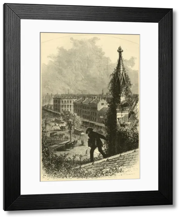 Framed Print : Main Street, Buffalo, from St. Pauls Church, 1872. Creator: W. H. Morse Framed Print : Main Street, Buffalo, from St. Pauls Church, 1872. Creator: W. H. Morse