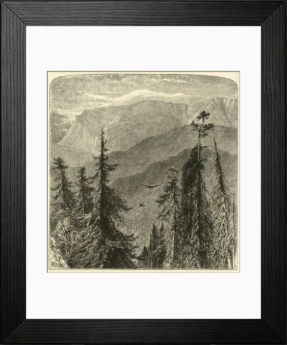 Framed Print : Mount Washington, from top of Thompsons Falls, Pinkham Pass, 1872. Creator: Harry Fenn