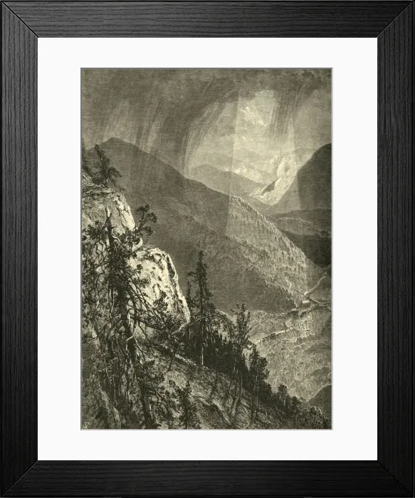Framed Print : Cumberland Gap, from Eagle Cliff, 1872. Creator: Harry Fenn