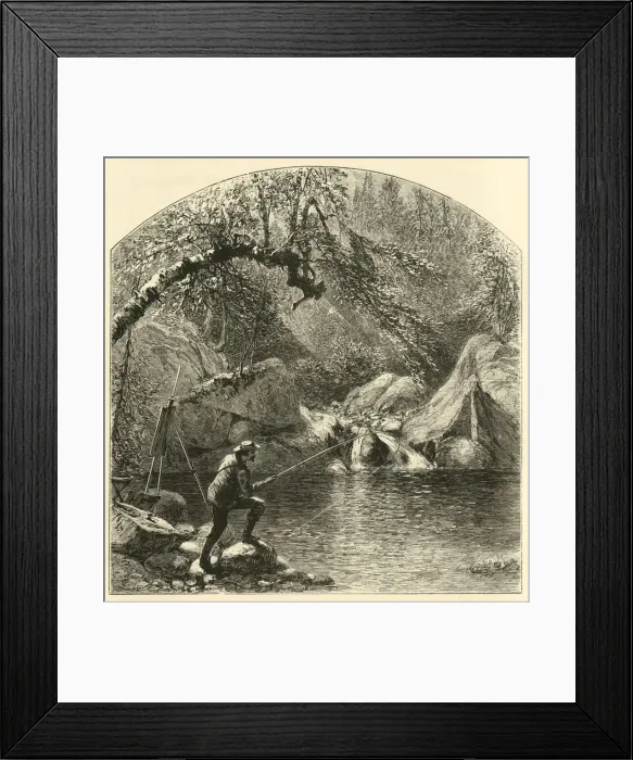 Framed Print : Emerald Pool, Peabody-River Glen, 1872. Creator: Harry Fenn Framed Print : Emerald Pool, Peabody-River Glen, 1872. Creator: Harry Fenn