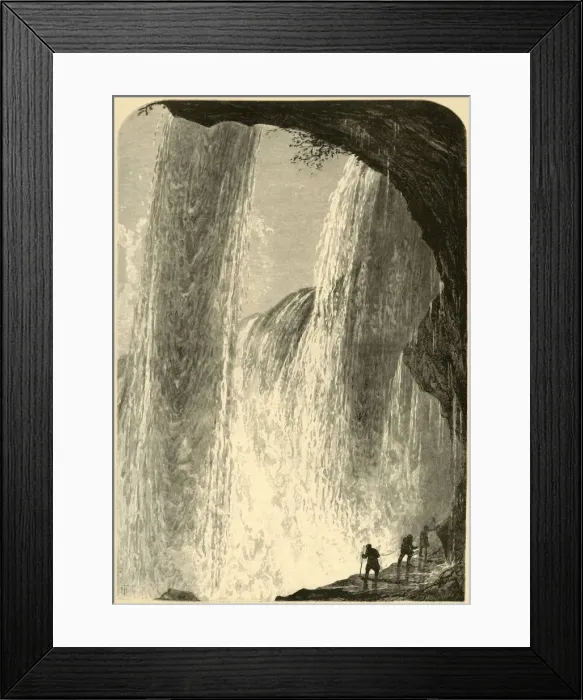 Framed Print : Under the Falls, Canada Side, 1872. Creator: Frederick William Quartley Framed Print : Under the Falls, Canada Side, 1872. Creator: Frederick William Quartley