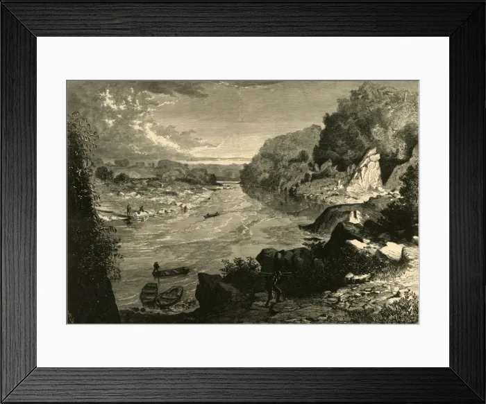 Framed Print : Looking Down the Potomac, from the Chain Bridge, 1874. Creator: John Filmer