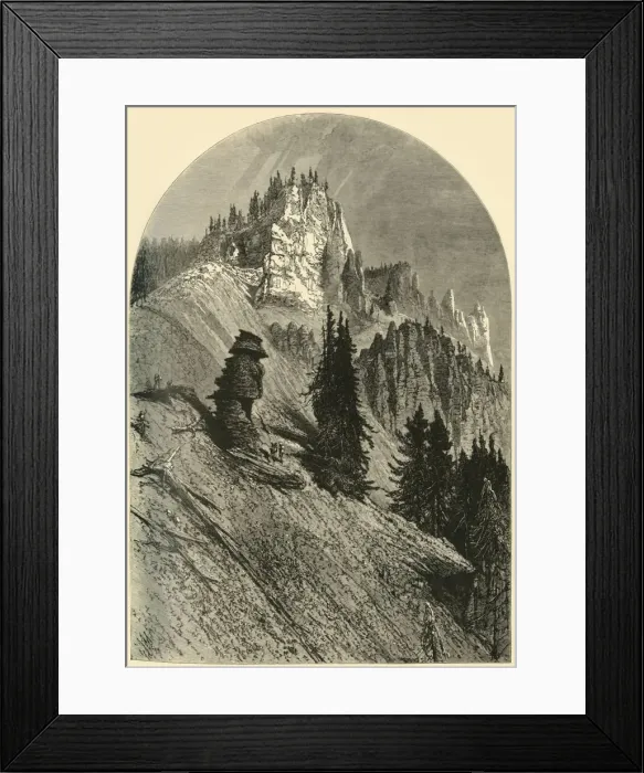 Framed Print : Cliffs on the Yellowstone, 1872. Creator: John Filmer Framed Print : Cliffs on the Yellowstone, 1872. Creator: John Filmer