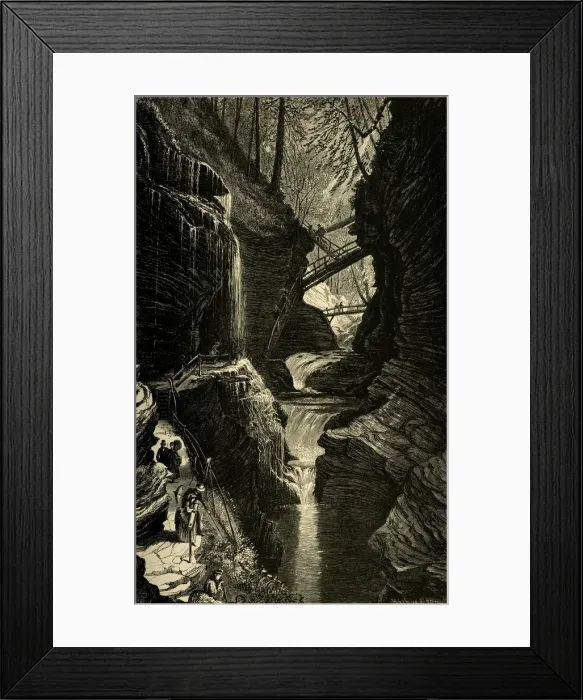 Framed Print : Rainbow Falls, 1872. Creator: James H. Richardson Framed Print : Rainbow Falls, 1872. Creator: James H. Richardson