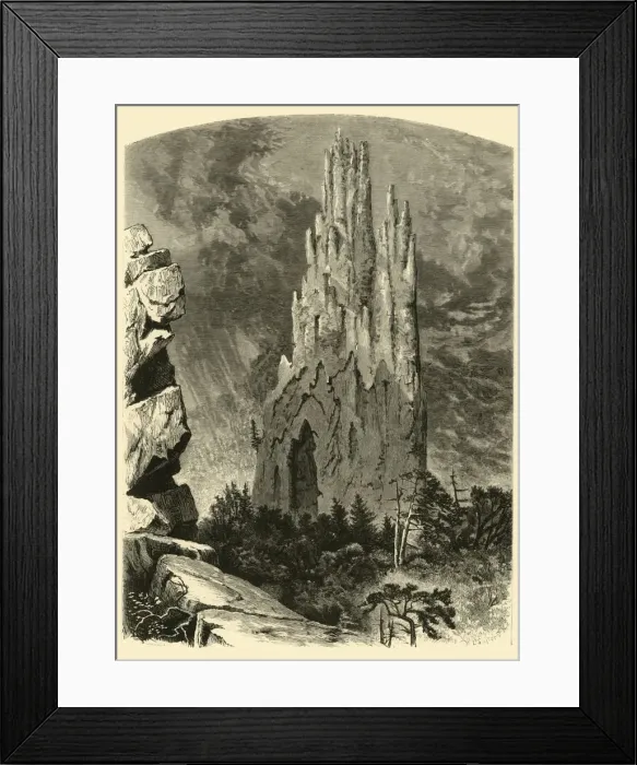 Framed Print : Cathedral Rock - Side-view, 1872. Creator: William Ludwell Sheppard Framed Print : Cathedral Rock - Side-view, 1872. Creator: William Ludwell Sheppard
