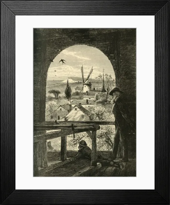 Framed Print : East Hampton, from the Church Belfry, 1872. Creator: John J. Harley