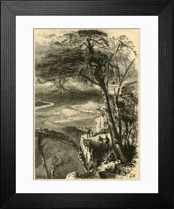Framed Print : Lookout Mountain - View from the Point, 1872. Creator: James L. Langridge Framed Print : Lookout Mountain - View from the Point, 1872. Creator: James L. Langridge