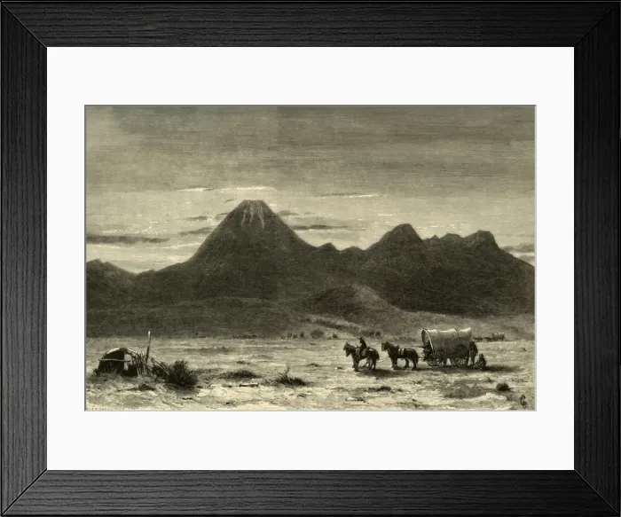 Framed Print : Lassens Butte, Sacramento Valley, 1872. Creator: Alfred Harral Framed Print : Lassens Butte, Sacramento Valley, 1872. Creator: Alfred Harral