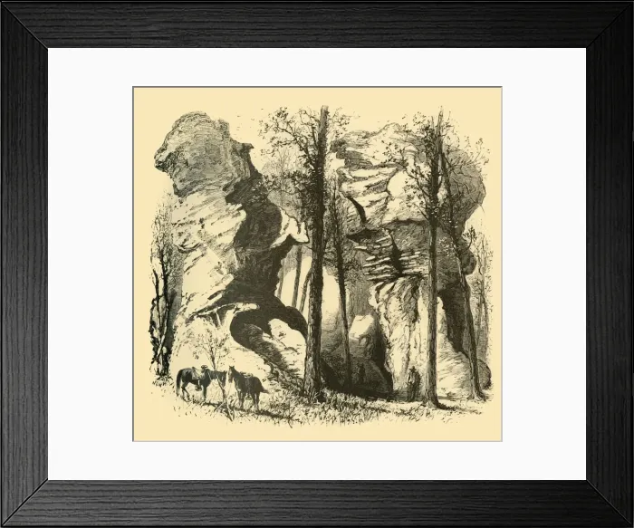 Framed Print : Rocks, Rock City, 1872. Creator: Harry Fenn Framed Print : Rocks, Rock City, 1872. Creator: Harry Fenn
