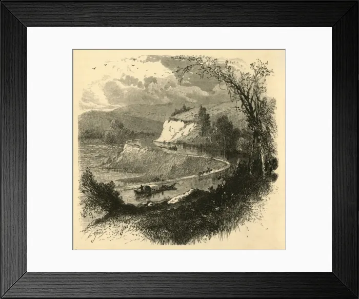 Framed Print : The James, above Richmond, 1872. Creator: Harry Fenn Framed Print : The James, above Richmond, 1872. Creator: Harry Fenn